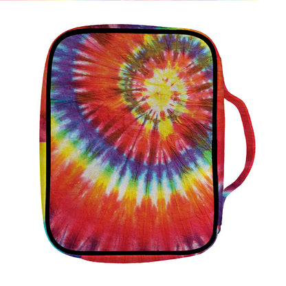 Colorful Hippie Tie Dye Print Front Pocket Bible Bag