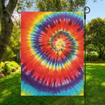 Colorful Hippie Tie Dye Print Garden Flag