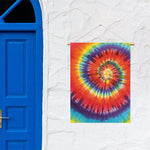 Colorful Hippie Tie Dye Print Garden Flag