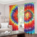 Colorful Hippie Tie Dye Print Grommet Curtains