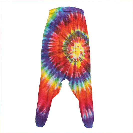 Colorful Hippie Tie Dye Print Hammer Pants