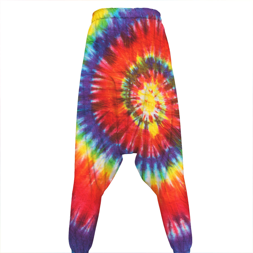 Colorful Hippie Tie Dye Print Hammer Pants