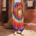 Colorful Hippie Tie Dye Print Harem Pants