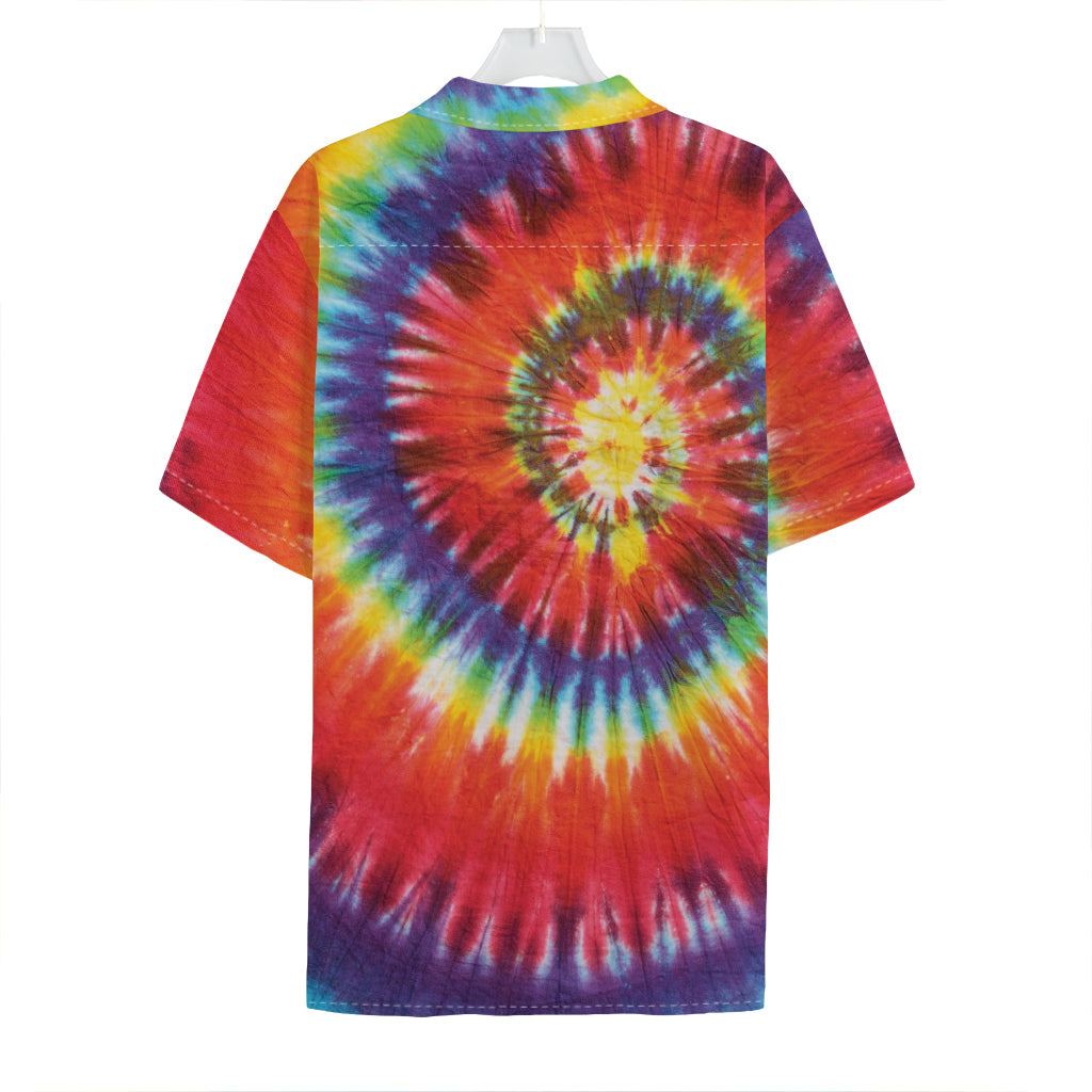 Colorful Hippie Tie Dye Print Hawaiian Shirt