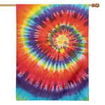 Colorful Hippie Tie Dye Print House Flag