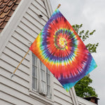 Colorful Hippie Tie Dye Print House Flag