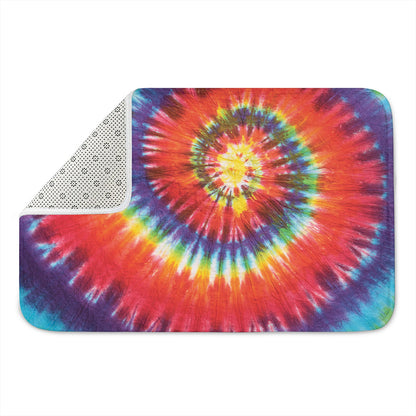 Colorful Hippie Tie Dye Print Indoor Door Mat