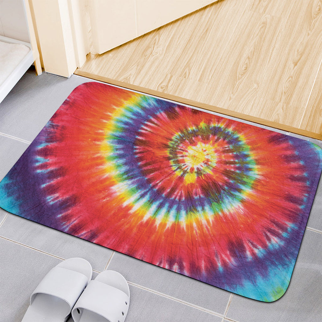 Colorful Hippie Tie Dye Print Indoor Door Mat