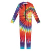 Colorful Hippie Tie Dye Print Jumpsuit