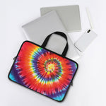 Colorful Hippie Tie Dye Print Laptop Sleeve With Handle