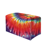 Colorful Hippie Tie Dye Print Leather Tissue Box Cover