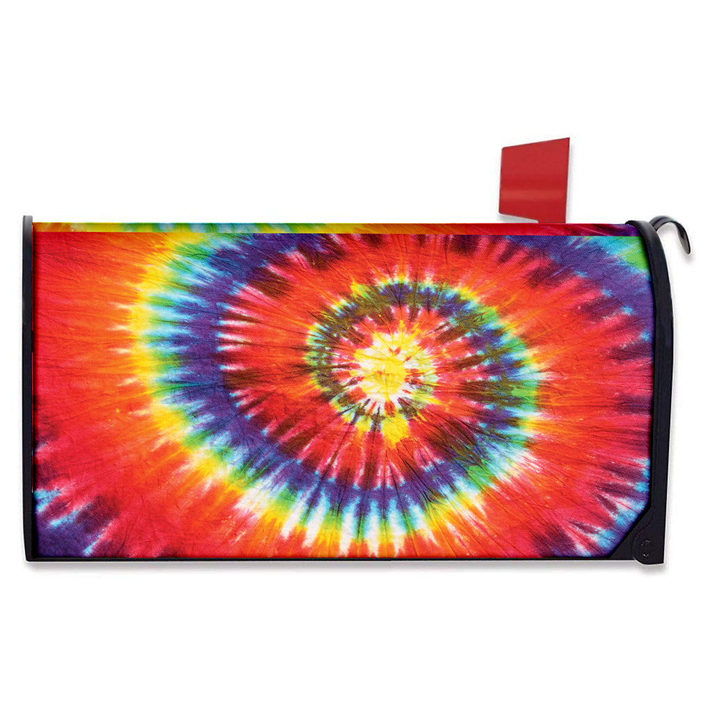 Colorful Hippie Tie Dye Print Mailbox Cover