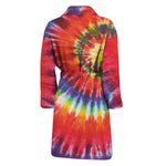 Colorful Hippie Tie Dye Print Men's Bathrobe