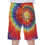 Colorful Hippie Tie Dye Print Men's Beach Shorts