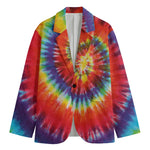 Colorful Hippie Tie Dye Print Men's Blazer