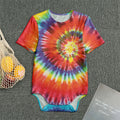 Colorful Hippie Tie Dye Print Men's Bodysuit