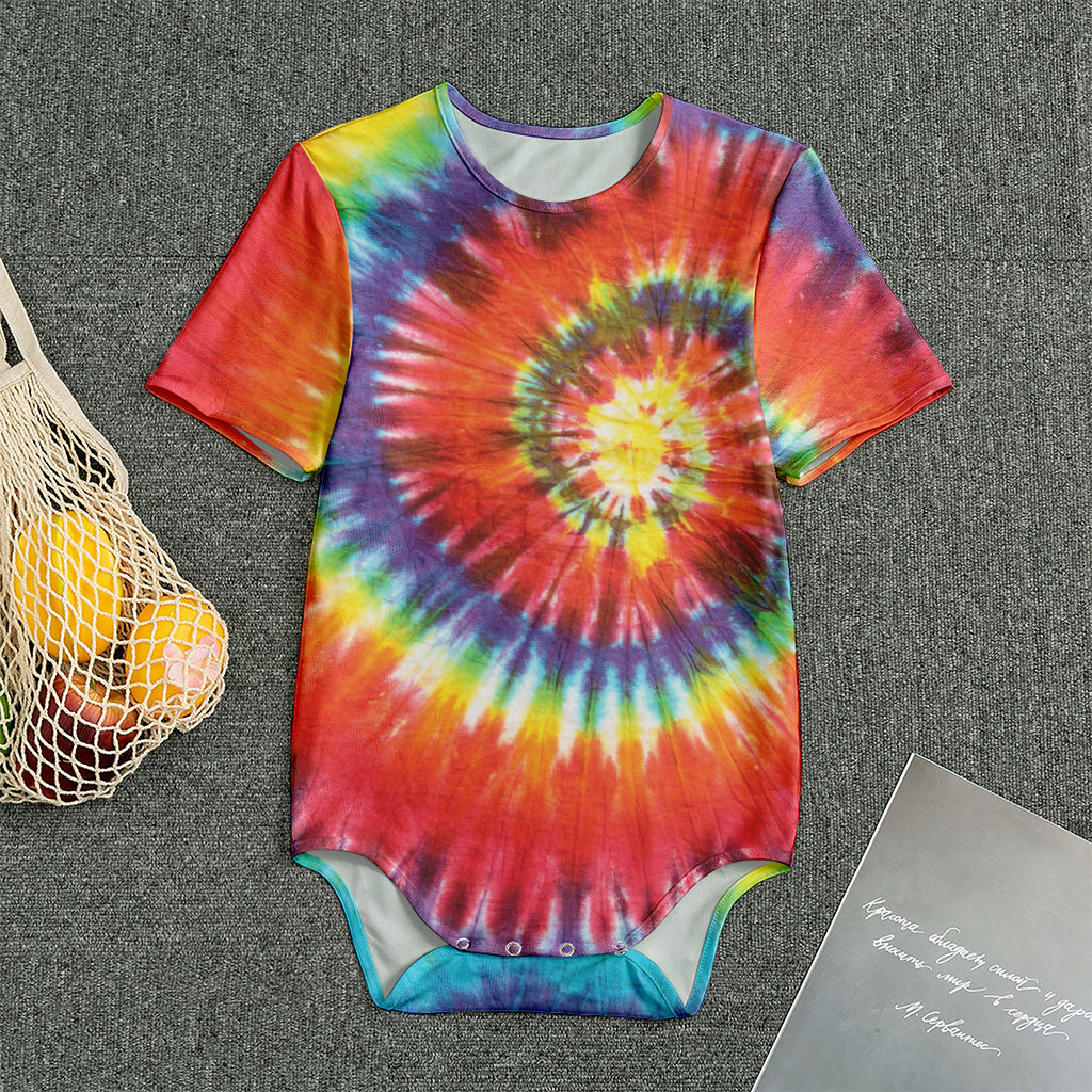 Colorful Hippie Tie Dye Print Men's Bodysuit