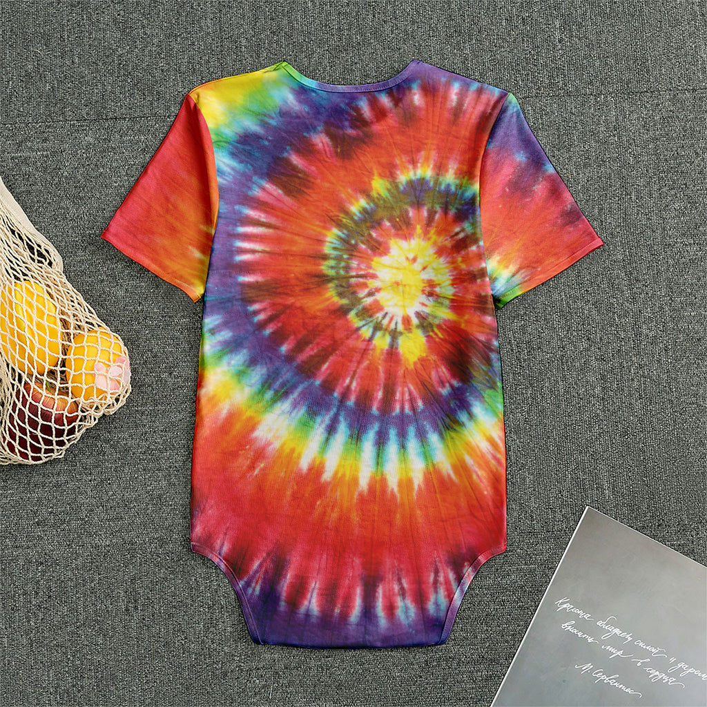 Colorful Hippie Tie Dye Print Men's Bodysuit