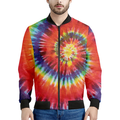 Colorful Hippie Tie Dye Print Men's Bomber Jacket