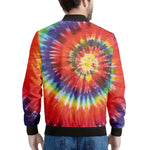 Colorful Hippie Tie Dye Print Men's Bomber Jacket