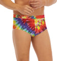Colorful Hippie Tie Dye Print Men's Briefs