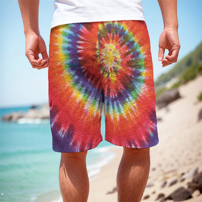 Colorful Hippie Tie Dye Print Men's Cargo Shorts