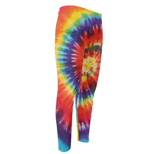 Colorful Hippie Tie Dye Print Men's Compression Pants