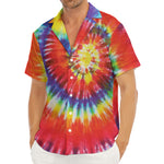 Colorful Hippie Tie Dye Print Men's Deep V-Neck Shirt