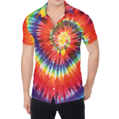 Colorful Hippie Tie Dye Print Men's Shirt
