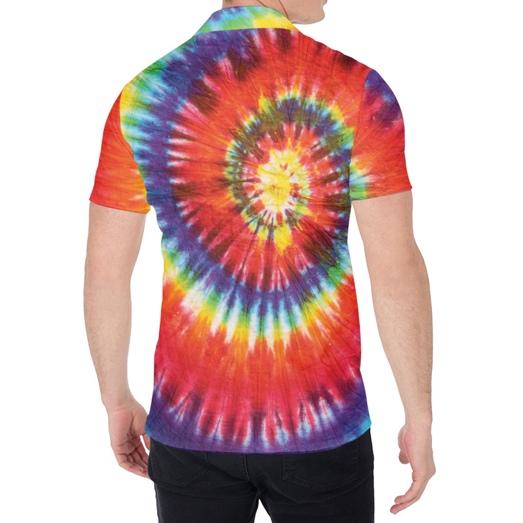 Colorful Hippie Tie Dye Print Men's Shirt