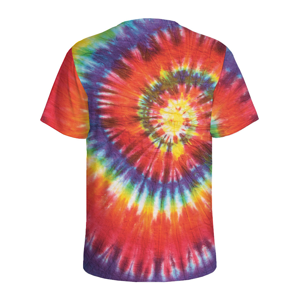 Colorful Hippie Tie Dye Print Men's Sports T-Shirt