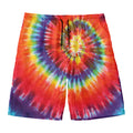 Colorful Hippie Tie Dye Print Men's Swim Trunks