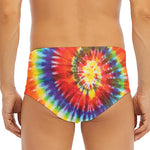 Colorful Hippie Tie Dye Print Men's Triangle Swim Briefs