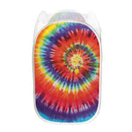 Colorful Hippie Tie Dye Print Mesh Laundry Hamper