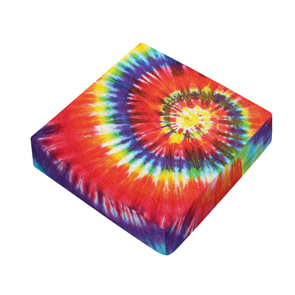 Colorful Hippie Tie Dye Print Outdoor Seat Cushion Cover