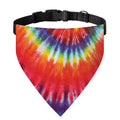 Colorful Hippie Tie Dye Print Over The Collar Dog Bandana