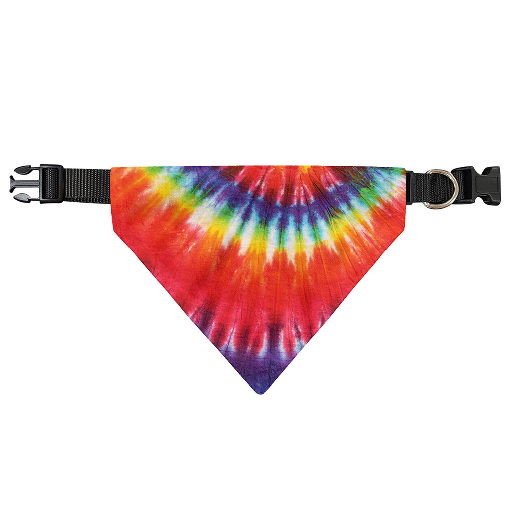 Colorful Hippie Tie Dye Print Over The Collar Dog Bandana