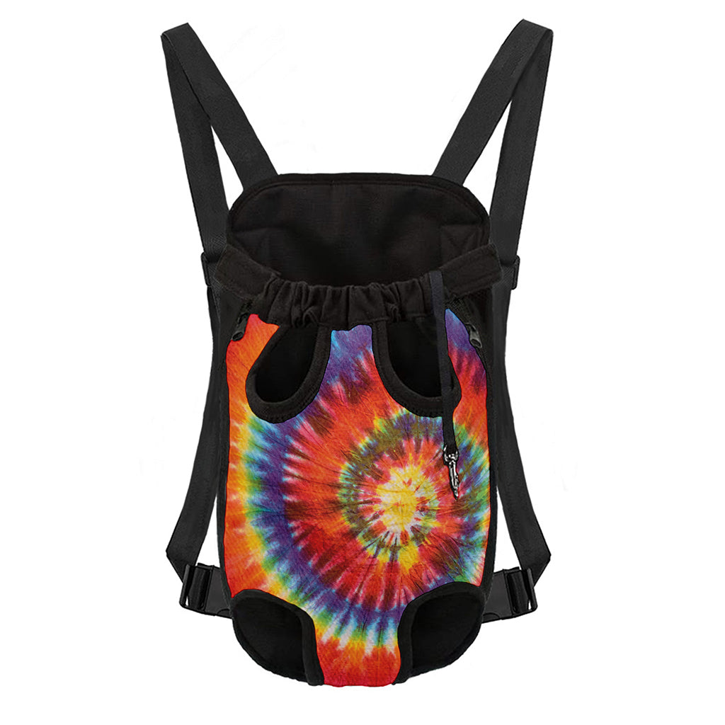 Colorful Hippie Tie Dye Print Pet Carrier Backpack