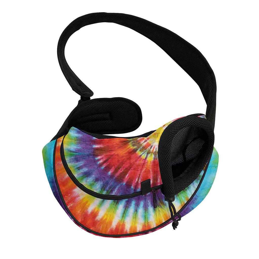 Colorful Hippie Tie Dye Print Pet Sling Carrier