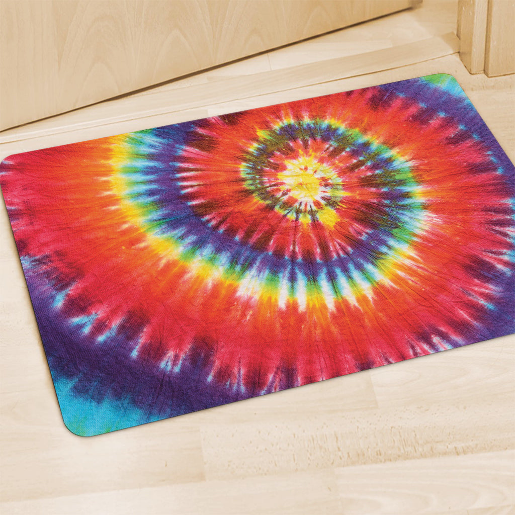 Colorful Hippie Tie Dye Print Polyester Doormat