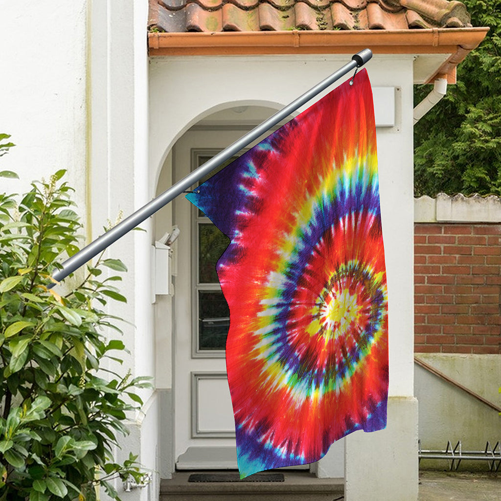 Colorful Hippie Tie Dye Print Polyester Flag