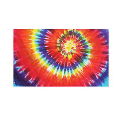 Colorful Hippie Tie Dye Print Polyester Flag