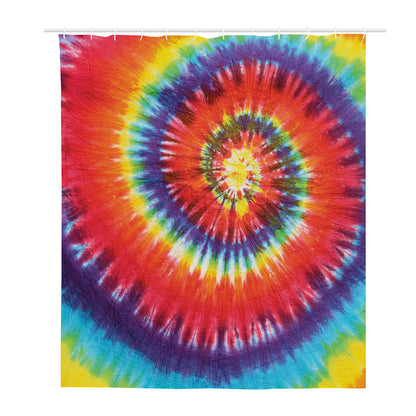 Colorful Hippie Tie Dye Print Polyester Shower Curtain