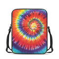 Colorful Hippie Tie Dye Print Rectangular Crossbody Bag
