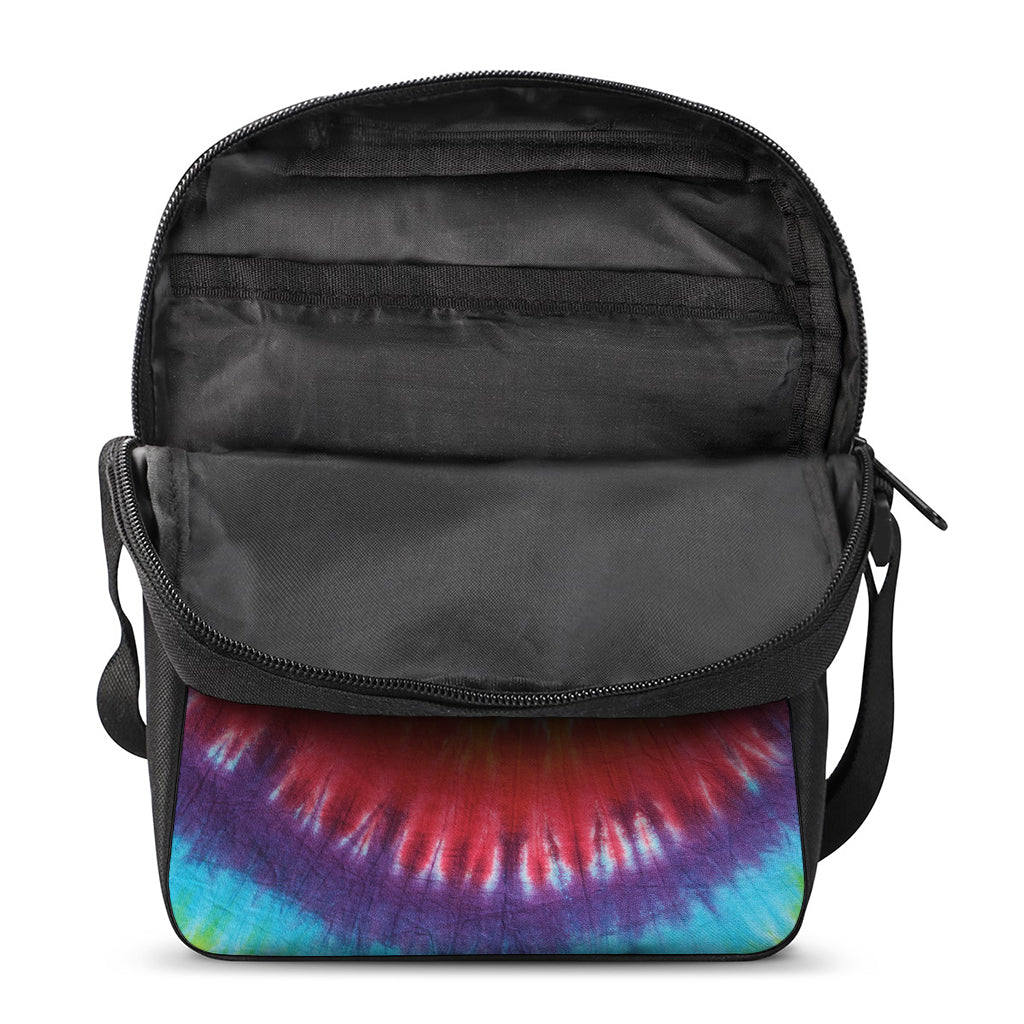 Colorful Hippie Tie Dye Print Rectangular Crossbody Bag