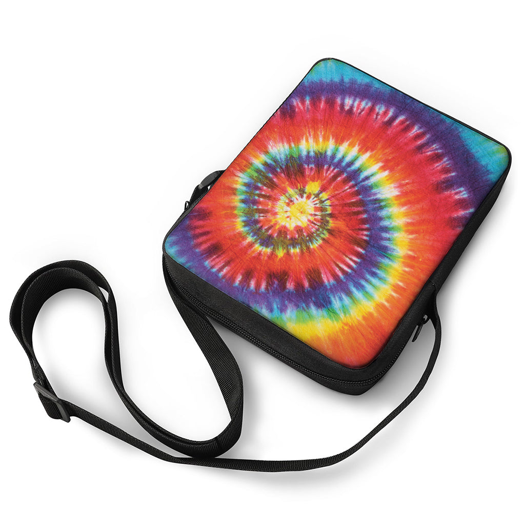 Colorful Hippie Tie Dye Print Rectangular Crossbody Bag