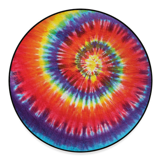 Colorful Hippie Tie Dye Print Round Floor Mat