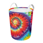 Colorful Hippie Tie Dye Print Round Laundry Basket