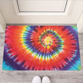 Colorful Hippie Tie Dye Print Rubber Doormat
