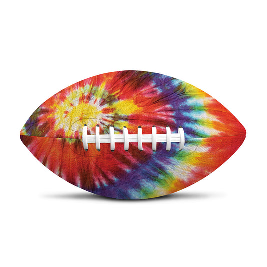 Colorful Hippie Tie Dye Print Rugby Ball